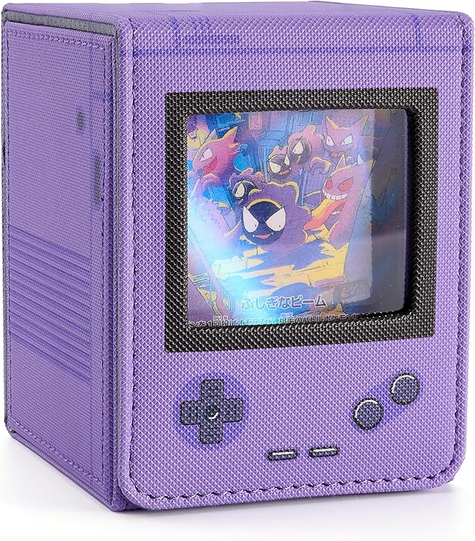 Caja/estuche Cartas TCG retro con pantalla (para 120 cartas) - Morado