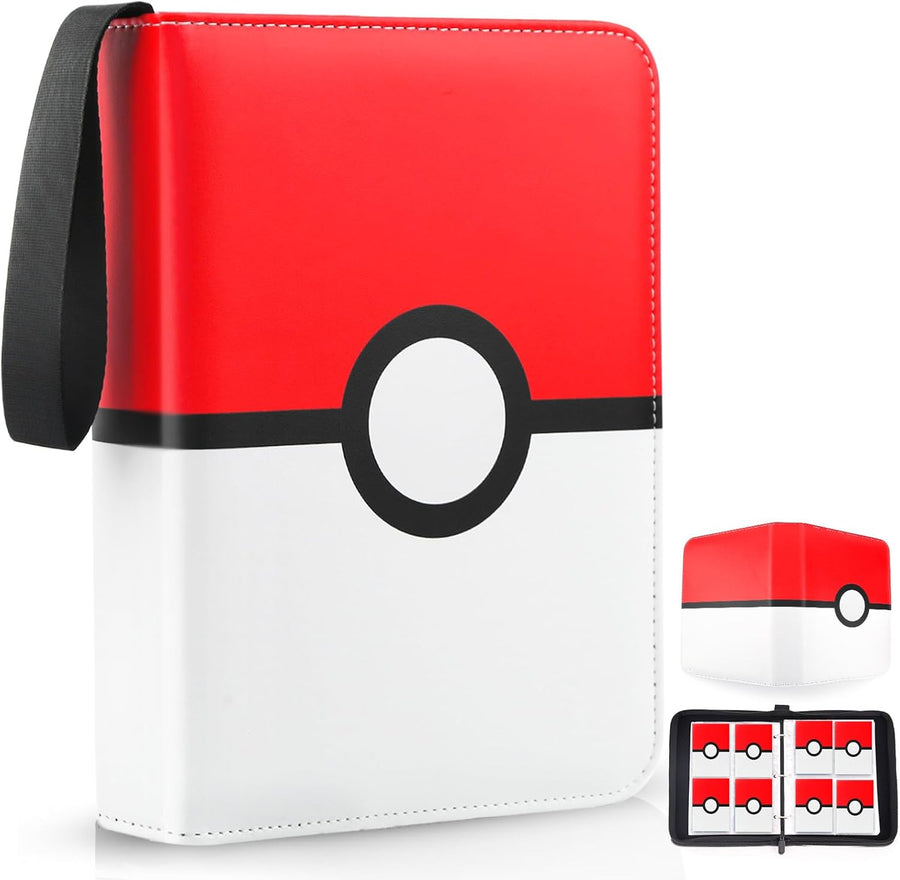 Carpeta para tarjetas de 4 bolsillos para 400 cartas con 50 fundas extraíbles - Pokeball