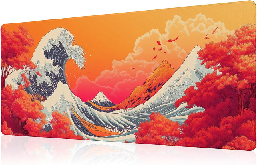 Mouse Pad Olas de Mar XL antideslizante (800.1 x 299.72 mm)