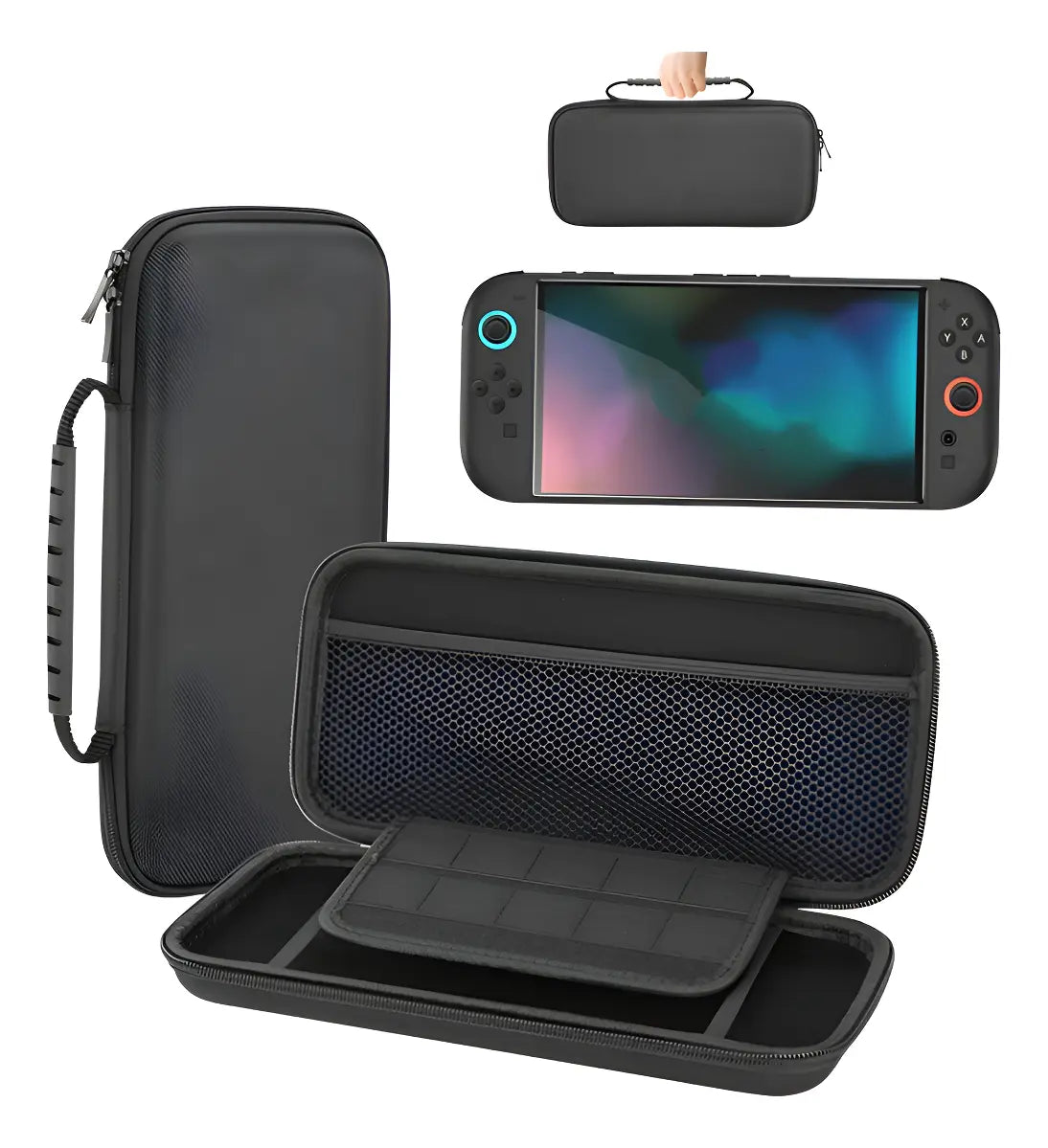 Bolso estuche rígido para Nintendo Switch 2 (negro)