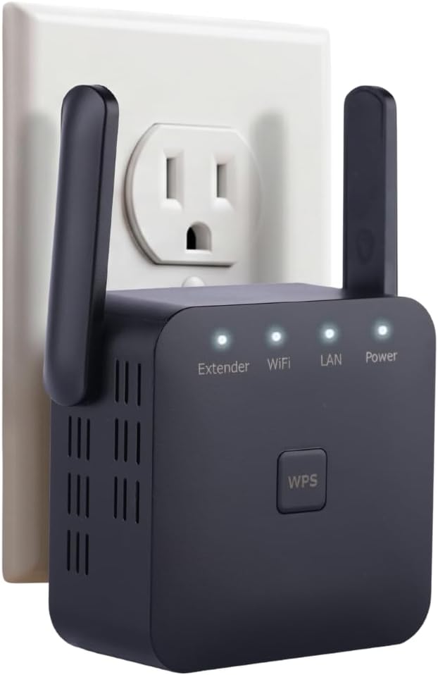 Amplificador de señal WiFi 2.4 GHz con puerto Ethernet (hasta 300 Mbps)
