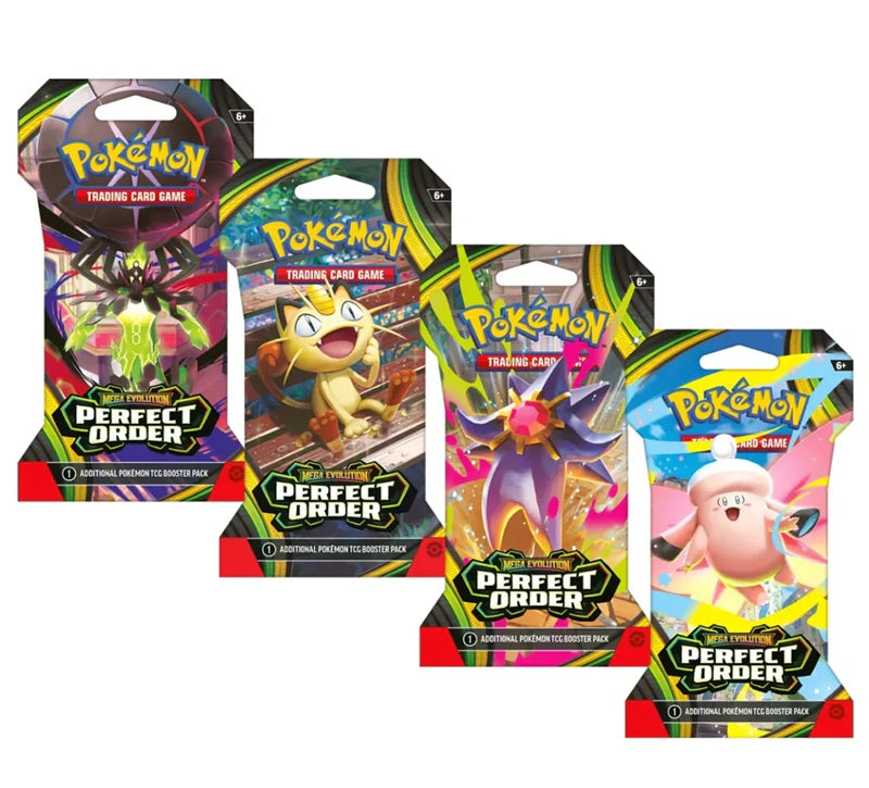 Pokémon TCG Mega Evolution Perfect Order sobre individual (ESPAÑOL)