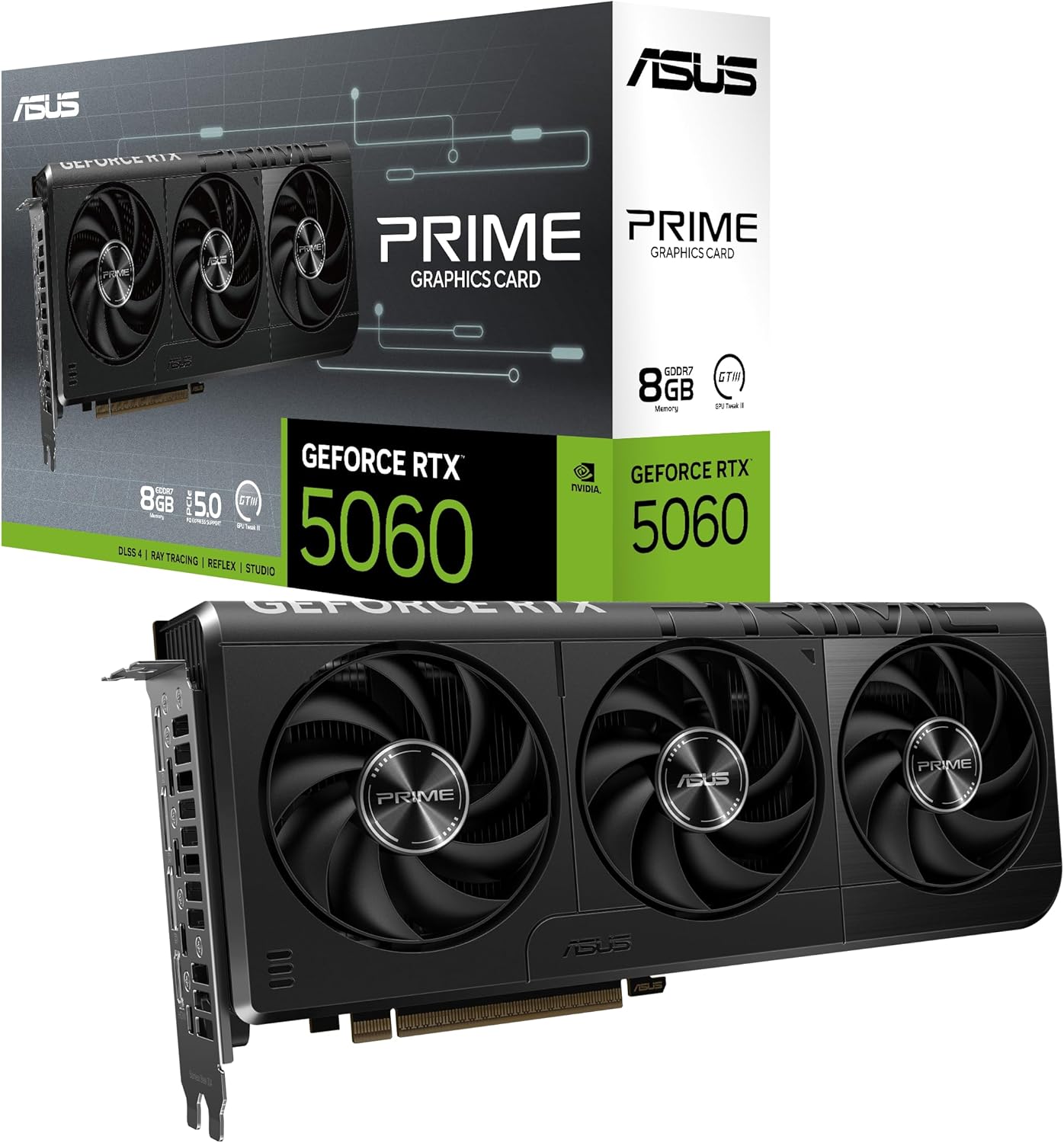Tarjeta Gráfica Asus Prime GeForce RTX 5060 8GB GDDR7 (SFF)