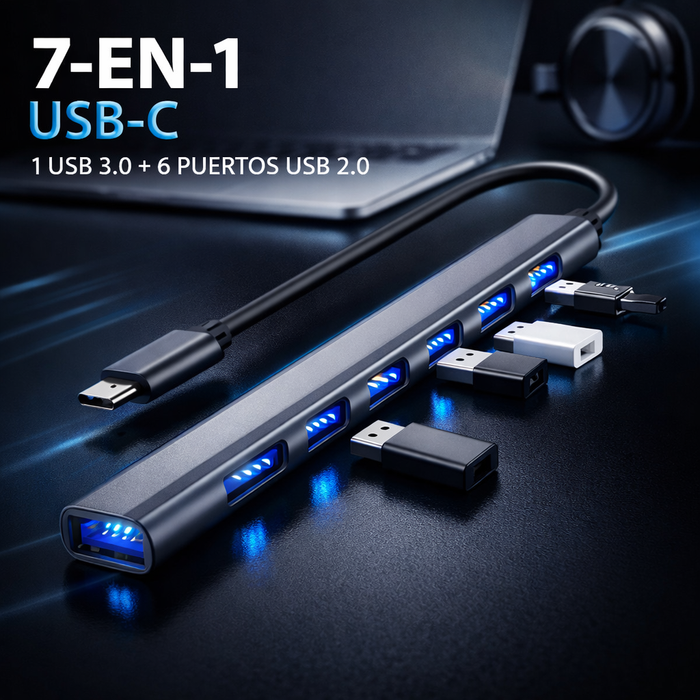 Hub Usb 3.0 Tipo C De Alta Velocidad 5gbps Multipuerto Para Pc