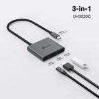 Hub USB-C TP-Link 3 en 1 UH3020C con HDMI 4K 60Hz y carga 100W