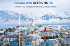 Cámara Web AOC 4K Para PC Con Micrófono Y Cubierta De Privacidad (Plug & Play)