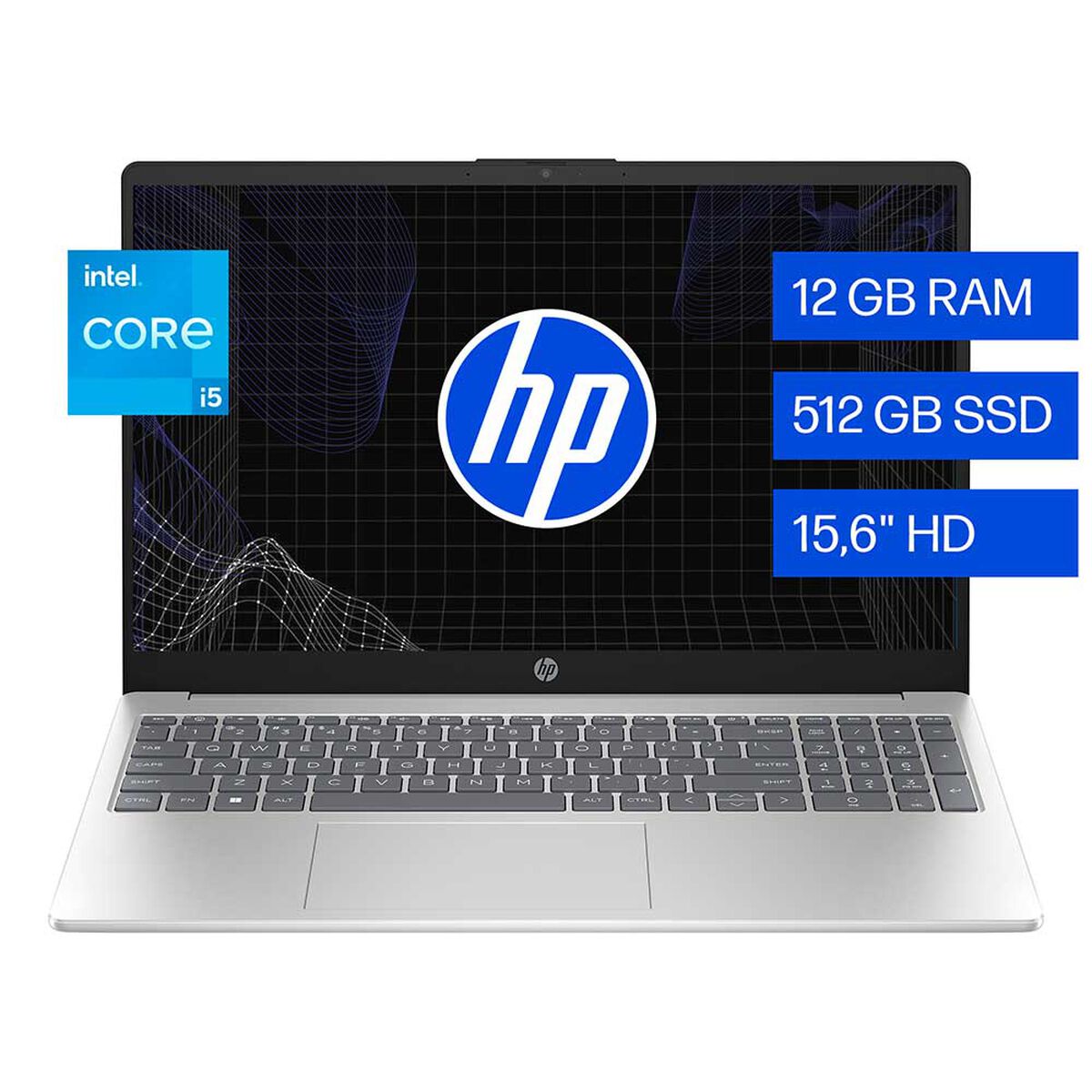 Notebook HP 15 (Intel Core i5-1334U (13ª Gen) / 12GB RAM / 512GB SSD / 15.6” HD / Windows 11 )(Plata)