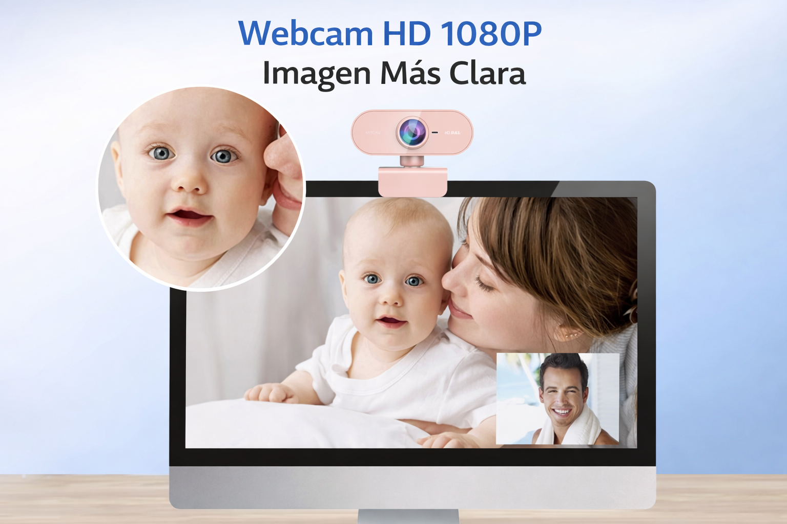 Cámara Web HD 1080P Para PC Y Mac