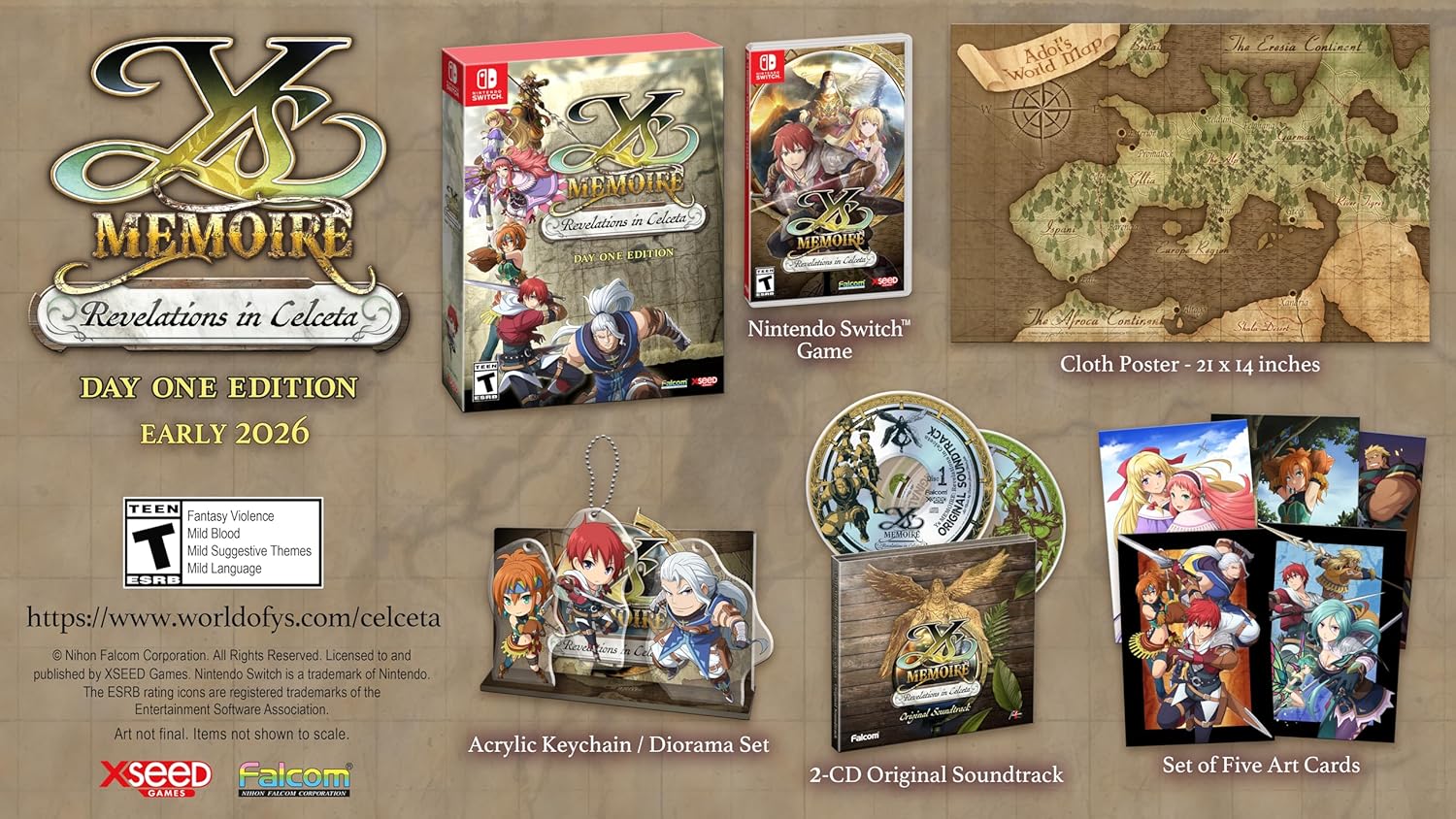 (PRE-ORDEN) Ys Memoire: Revelations in Celceta – Day 1 Edition - Nintendo Switch