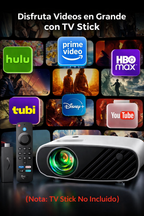 Mini Proyector Full HD 1080P 5000 LUX Con Pantalla 200" Y 50.000 Horas LED
