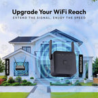 Amplificador de señal WiFi 2.4 GHz con puerto Ethernet (hasta 300 Mbps)