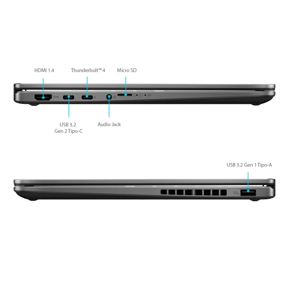 Notebook ASUS Vivobook 14 Flip (Touch 360) – Intel Core Ultra 7 256V / 16GB LPDDR5X / 1TB NVMe SSD