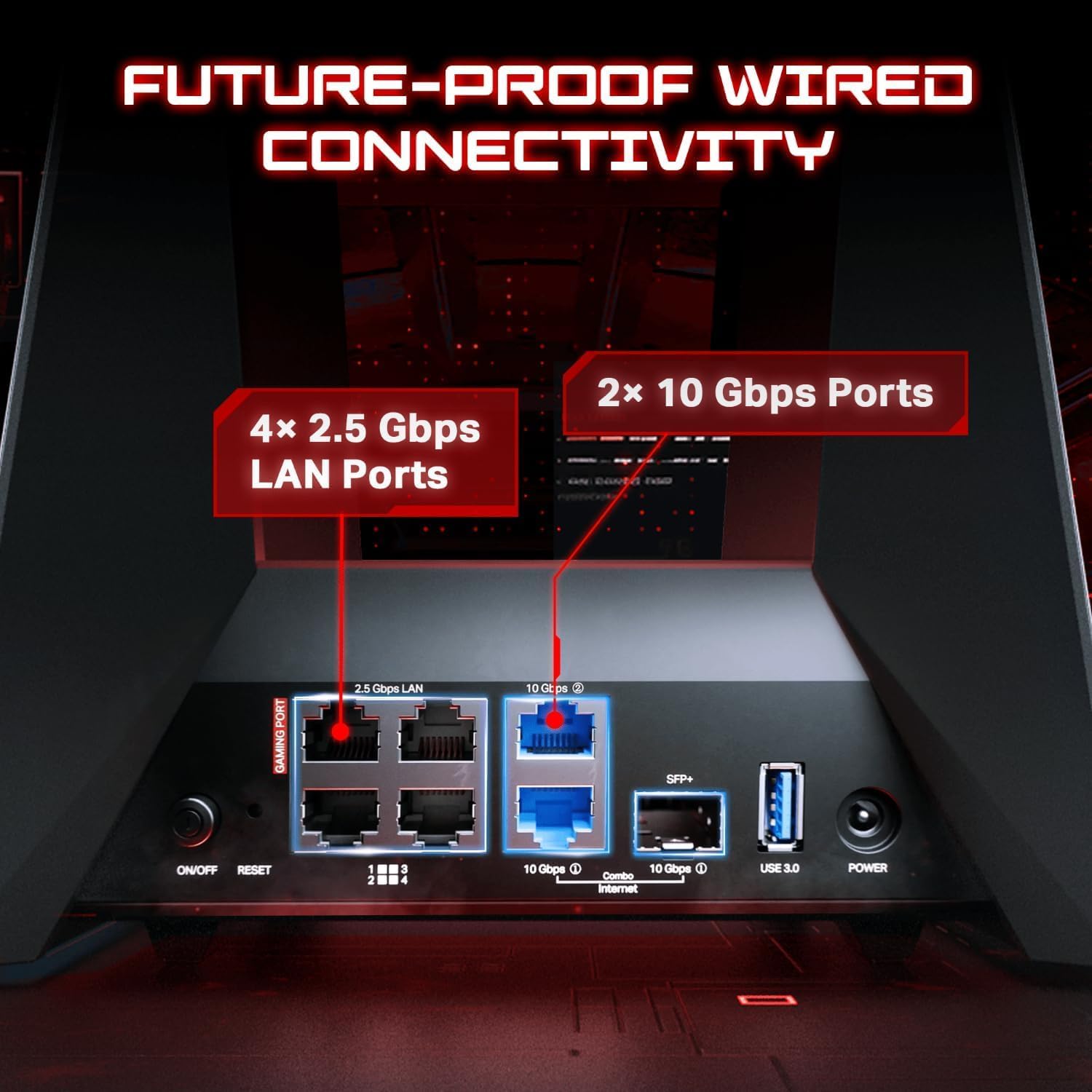 Router gamer TP-Link Archer GE800 WiFi 7 tri-band BE19000 con RGB y puertos 10G