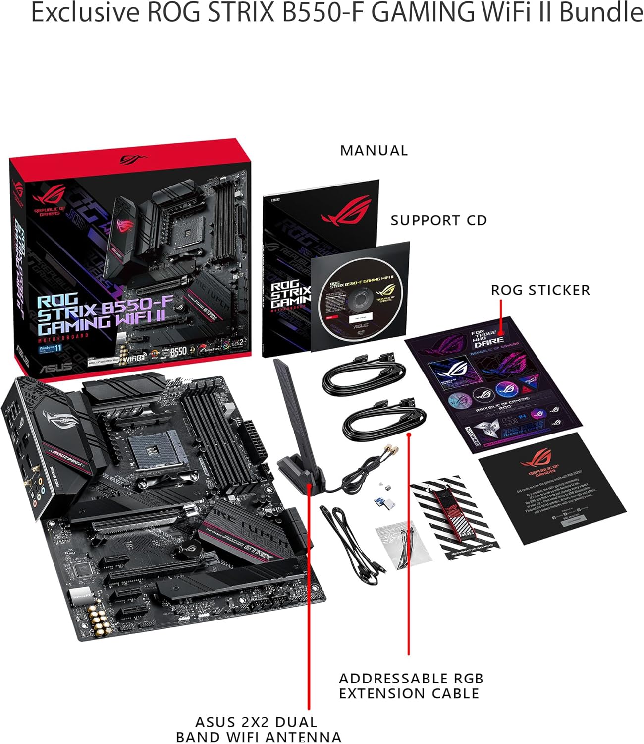 Placa Madre Asus Rog Strix B550-F Gaming WiFi II Am4 Atx
