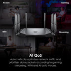 Router gamer MSI Radix AXE6600 WiFi 6E tri-band con AI QoS y RGB