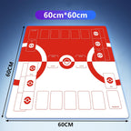 Alfombrilla de juego para cartas TCG 2 jugadores con contadores de daño y bolsa - Roja