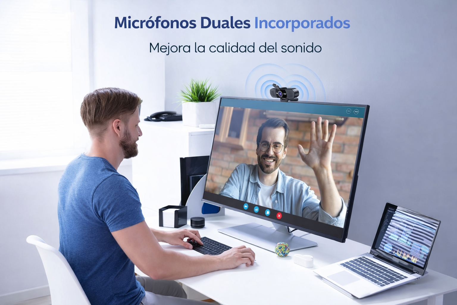 Cámara Web Full HD 1080P Con Micrófono Dual Y Fov 90° (Plug & Play)