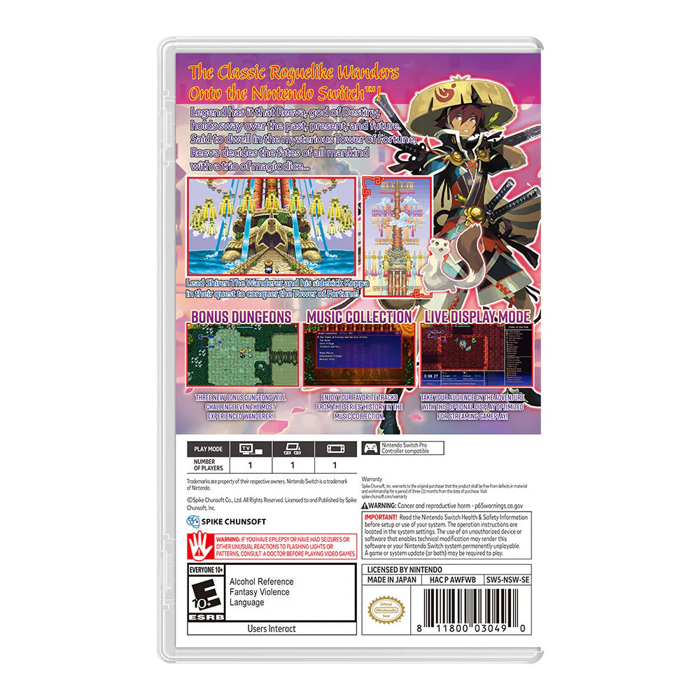 Shiren the Wanderer: The Tower of Fortune and the Dice of Fate – Nintendo Switch