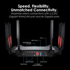 Router gamer MSI Radix AXE6600 WiFi 6E tri-band con AI QoS y RGB