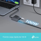 Hub USB-C TP-Link 3 en 1 UH3020C con HDMI 4K 60Hz y carga 100W