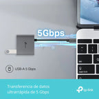 Hub USB-C TP-Link 3 en 1 UH3020C con HDMI 4K 60Hz y carga 100W