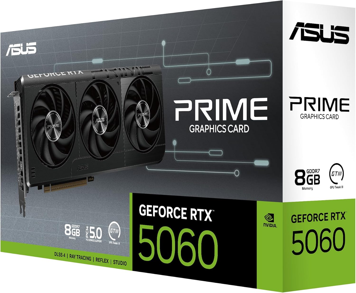 Tarjeta Gráfica Asus Prime GeForce RTX 5060 8GB GDDR7 (SFF)