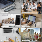 Hub USB-C ACER 7 en 1 con HDMI 4K y carga PD 100W (gris)