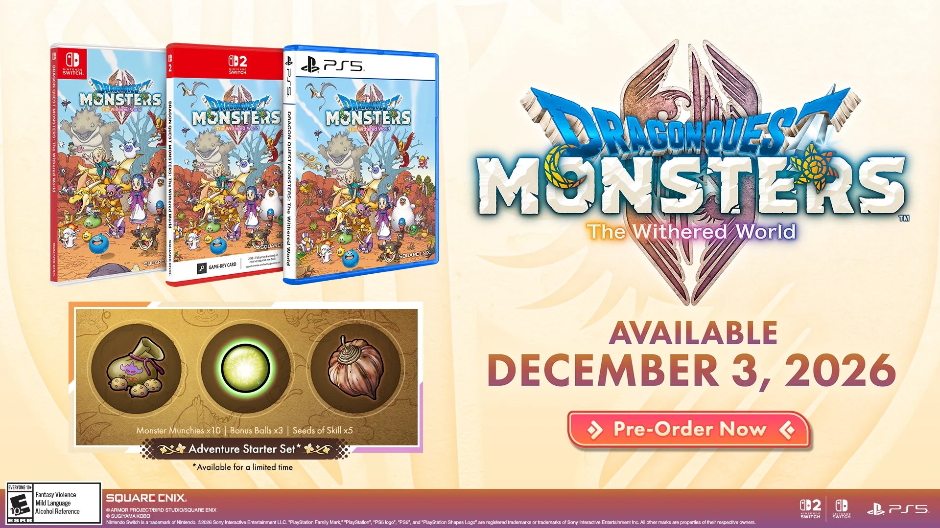 (Pre-Order) Dragon Quest Monsters: The Withered World - PS5 / NSW / NSW2