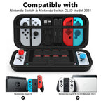 Estuche de Transporte para Nintendo Switch / Switch OLED – Caja Protectora con Compartimentos y Gran Espacio