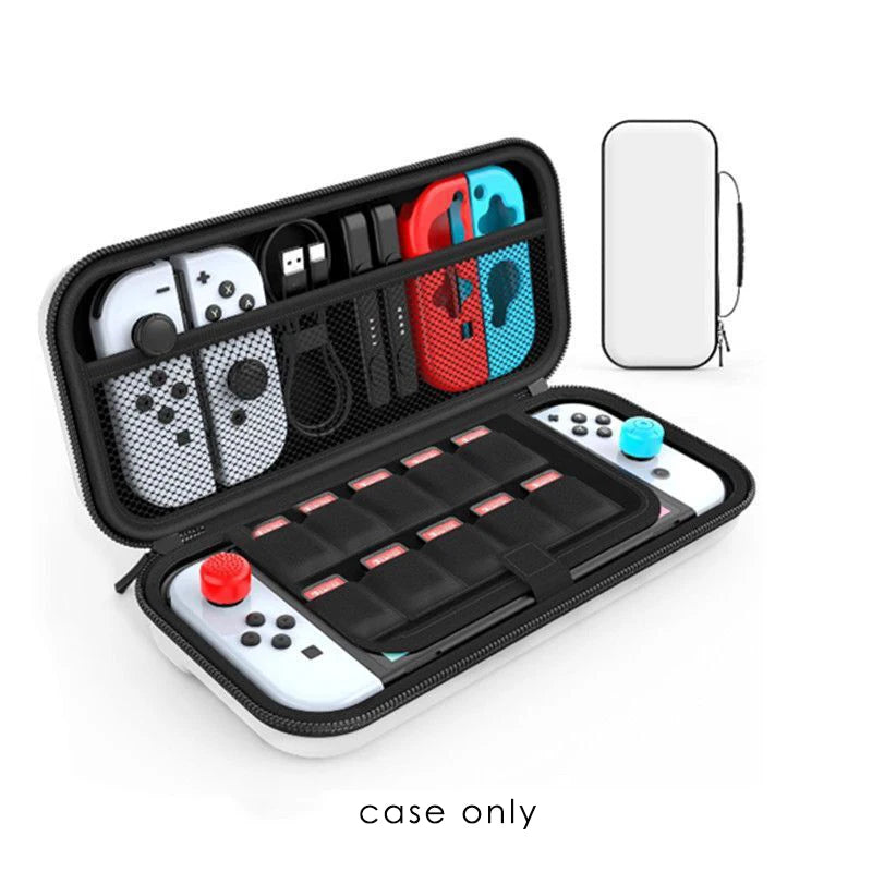 Estuche de Transporte para Nintendo Switch / Switch OLED – Caja Protectora con Compartimentos y Gran Espacio