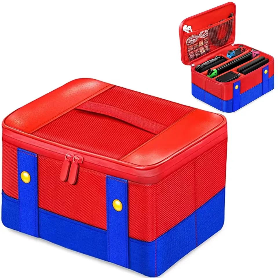 Estuche Rígido de Transporte para Nintendo Switch / OLED / Lite – Caja Protectora con Espacios para Accesorios y Controles