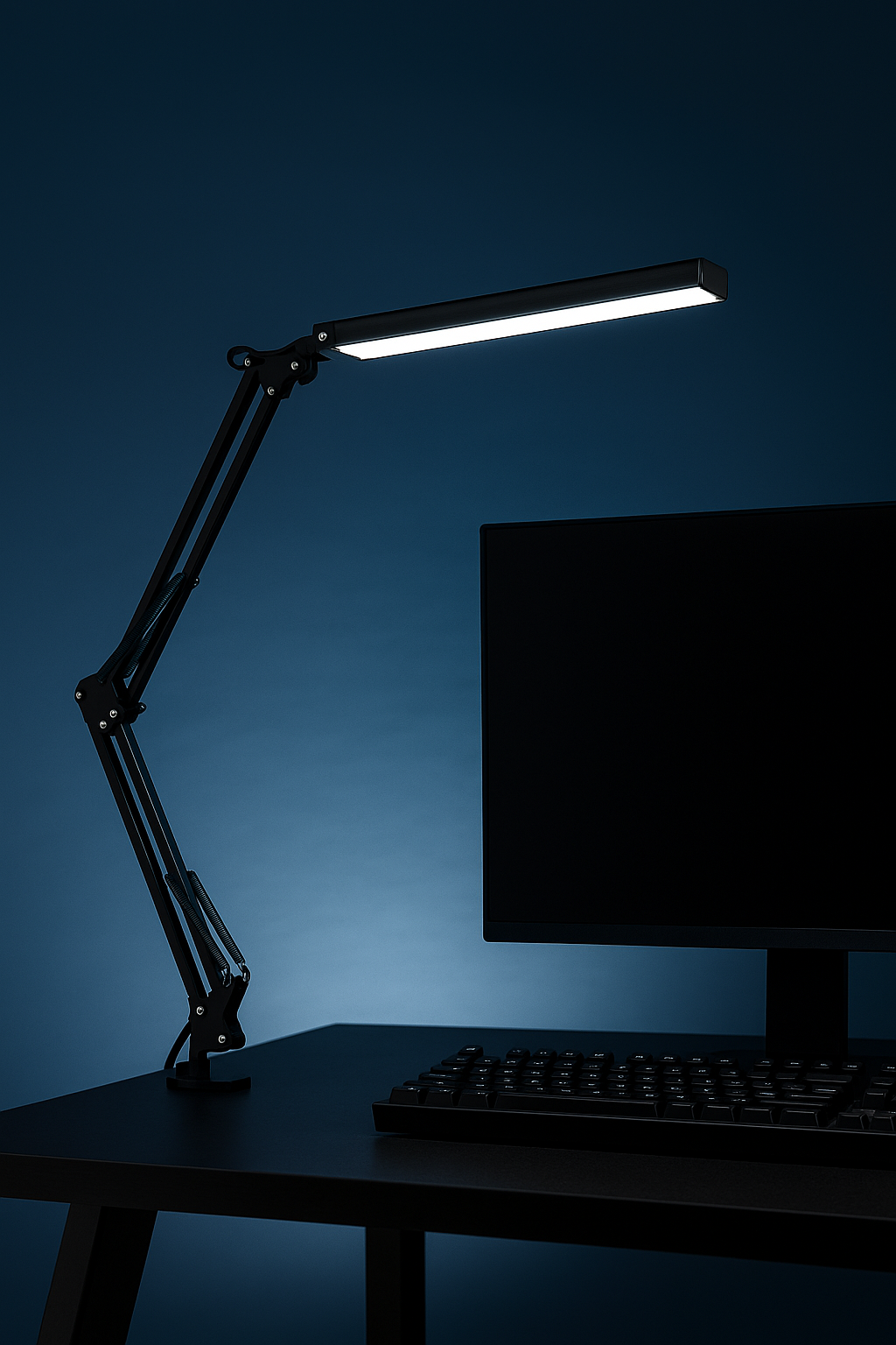 Lámpara LED de Escritorio con Brazo Articulado – 5 Modos de Luz y 11 Niveles de Brillo